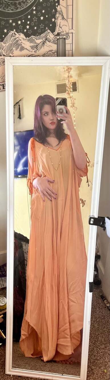 Free People Vintage Vibe Maxi Dress Light Orange Small